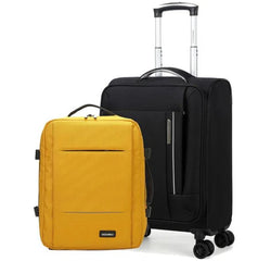 Maleta Cabina Eco-Recycled Túnez 55 cm y Mochila de viaje Hugo