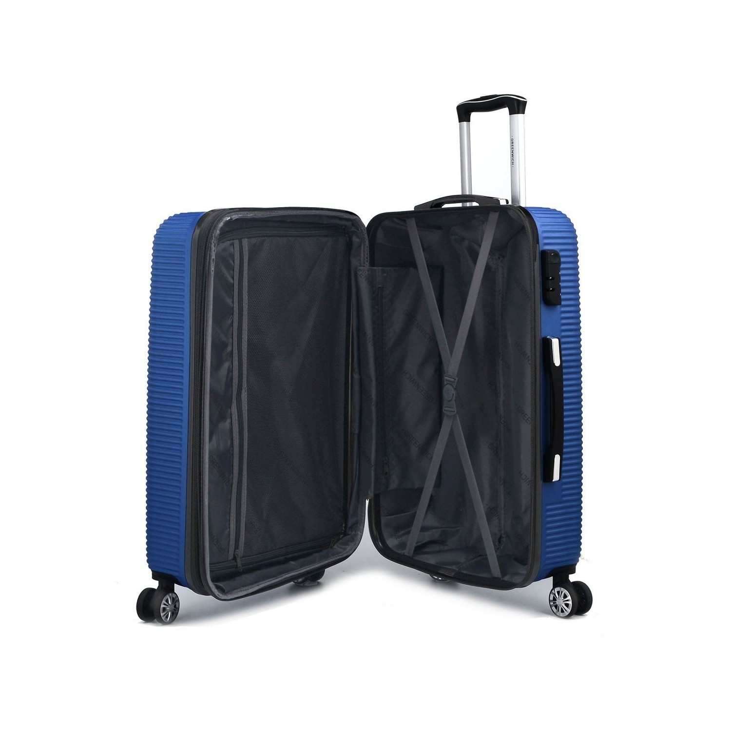 maleta 4 ruedas Albir azul interior