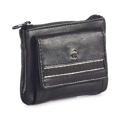 monedero sebastian en piel negro lateral