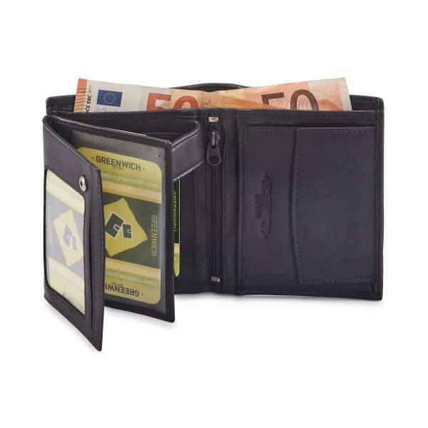 cartera simon  en piel con monedero marron interior 2